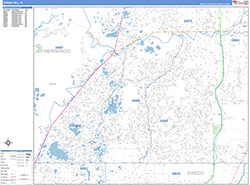 Spring Hill Wall Map Basic Style 2026